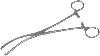 Fasszange Allis, Einmalinstrument aus Metall, steril, gebogen, Länge: 23 cm, 1 Stück
