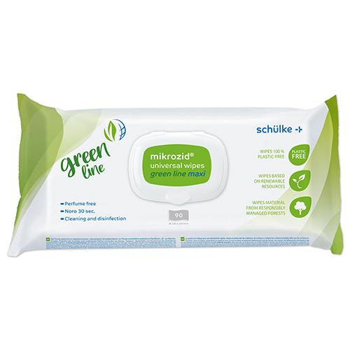 Mikrozid Universal Wipes Green Line Maxi, Tuchgröße: 23 x 25 cm, Softpack, 90 Tücher