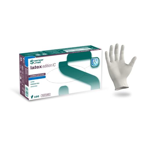 Sempermed edition IC, Latex-Untersuchungshandschuhe, puderfrei, weiß, Gr. L, 100 Stück