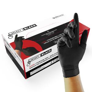 Select Black, Latexhandschuhe, puderfrei, Gr. L, 100 Stück