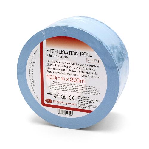DE Sterilisationsfolie 100mm, Rolle, 200m