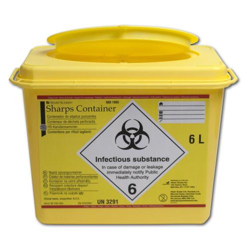 HS Kanülensammler rechteckig, 6 Liter