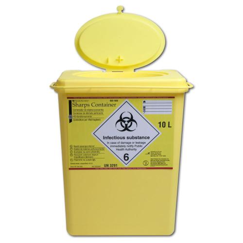 HS Kanülensammler rechteckig, 10 Liter