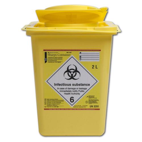 HS Kanülensammler rechteckig, 2 Liter